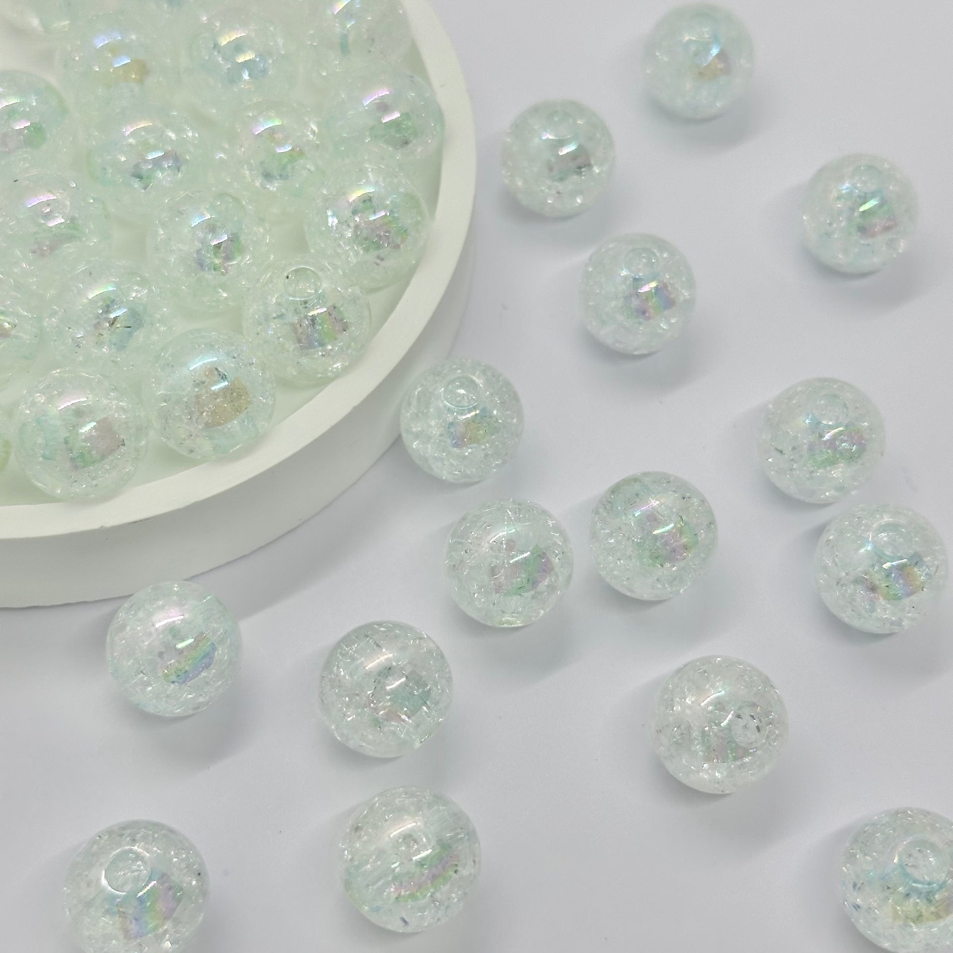 Perline AB: perline rotonde screpolate da 15 mm