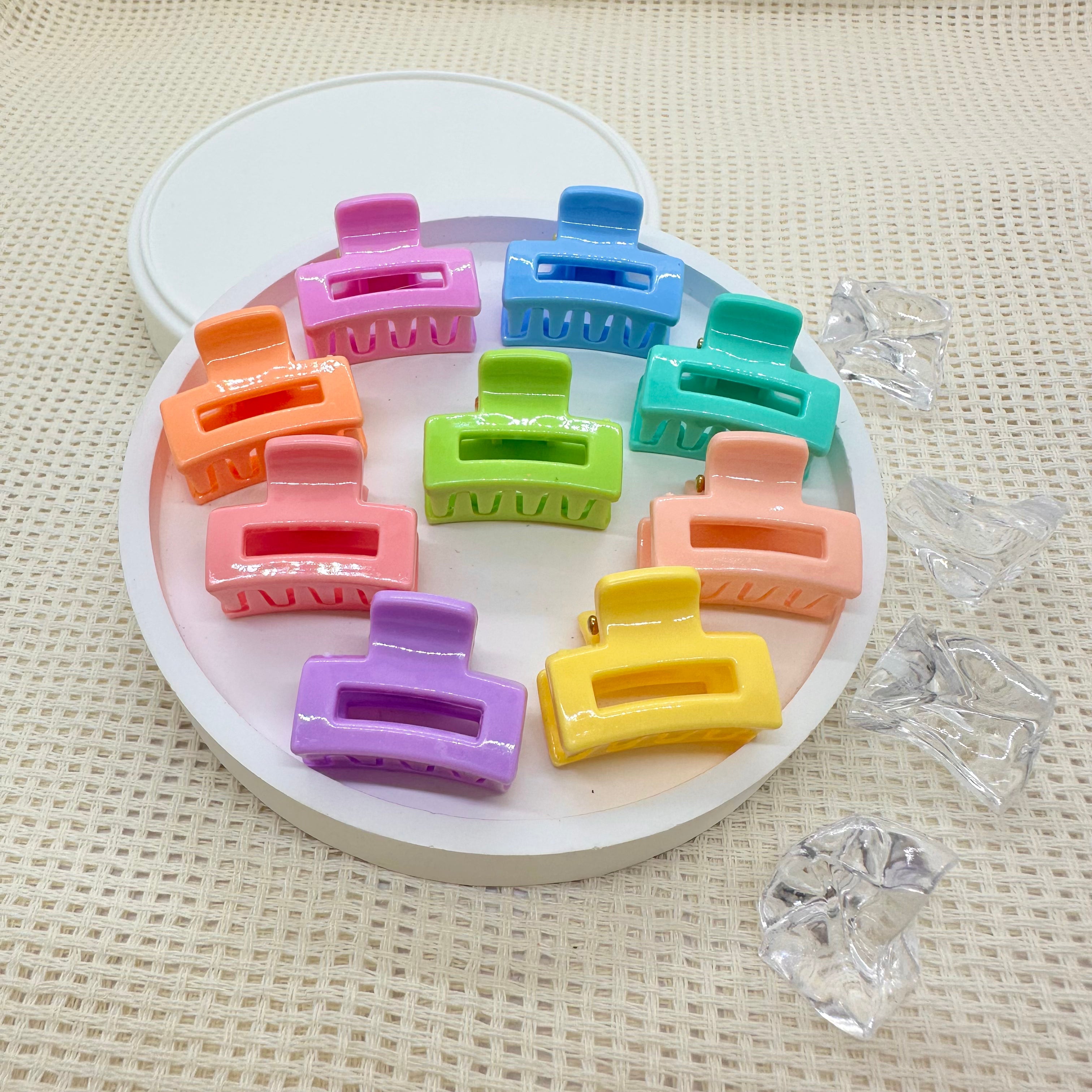 Mini clip: artiglio rettangolare arcobaleno Mini clip: artiglio rettangolare arcobaleno