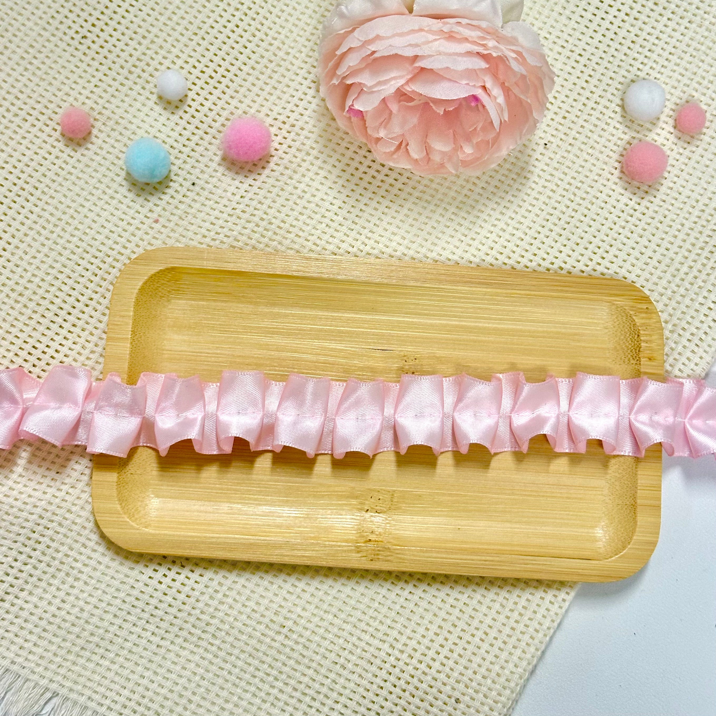 Nastro di raso con coulisse da 100 cm: rosa chiaro Nastro di raso con coulisse da 100 cm: rosa chiaro